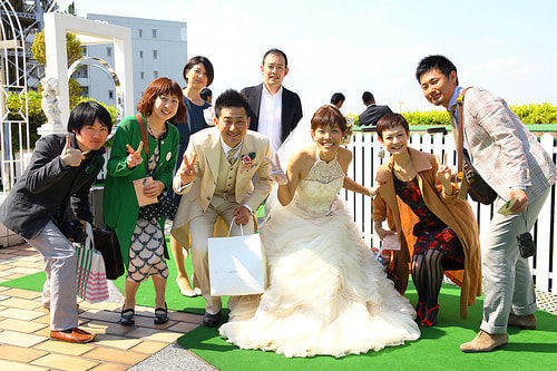 ブライダル写真 撮影場所 横浜 結婚式場 友人写真