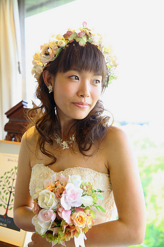 ブライダル写真 撮影場所 横浜 結婚式場 新婦横顔