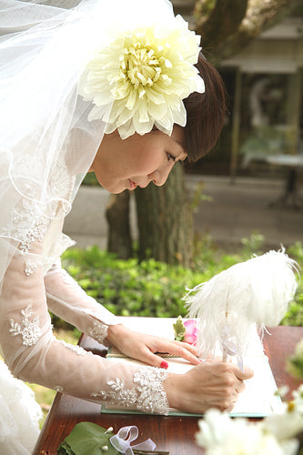 ブライダル写真 撮影場所 世田谷公園 署名