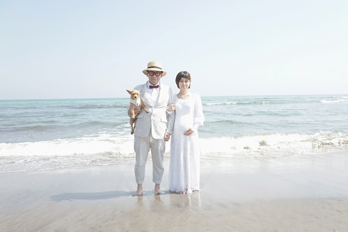 ブライダル(エンゲージメントフォト)写真 撮影場所 鎌倉(海) 家族写真５