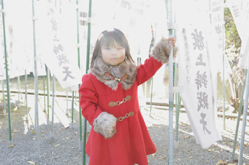 お宮参り写真 撮影場所 鎌倉鶴岡八幡宮 綺麗な光