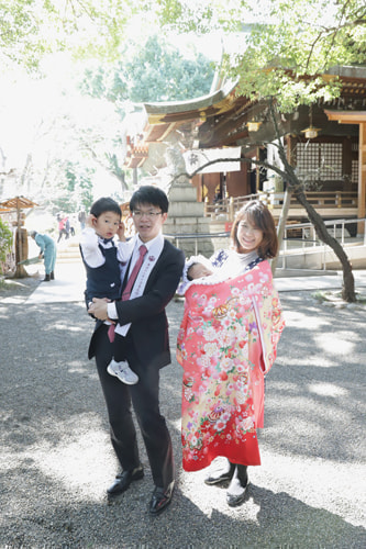 お宮参り写真 撮影場所 大宮八幡宮１３