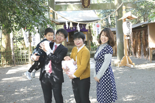 お宮参り写真 撮影場所 大宮八幡宮１７
