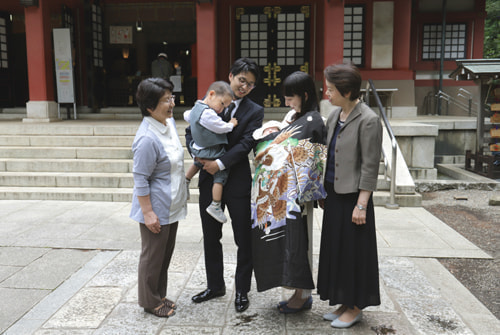 お宮参り写真 撮影場所 世田谷八幡宮