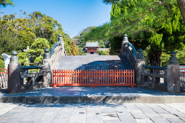 鶴岡八幡宮の撮影スポット 太鼓橋