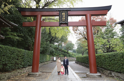 根津神社の撮影スポット 表参道の鳥居