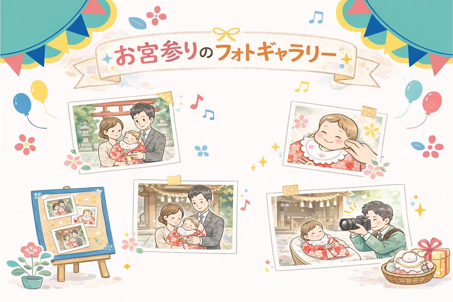 お宮参りのフォトギャラリー