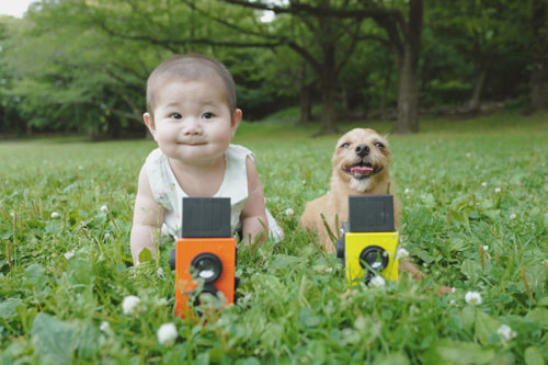 LeicaQ typ116 Summilux28mm F1.7 ASPH｜作例｜公園で赤ちゃん＆犬＆トイカメラ