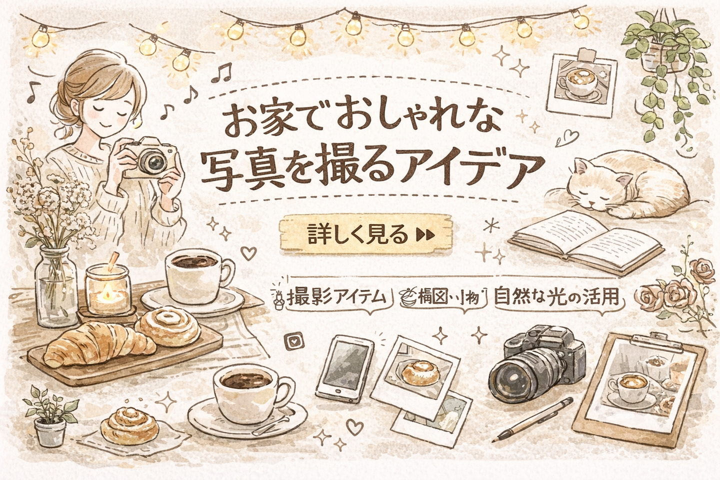 お家でおしゃれな写真を撮るアイデア