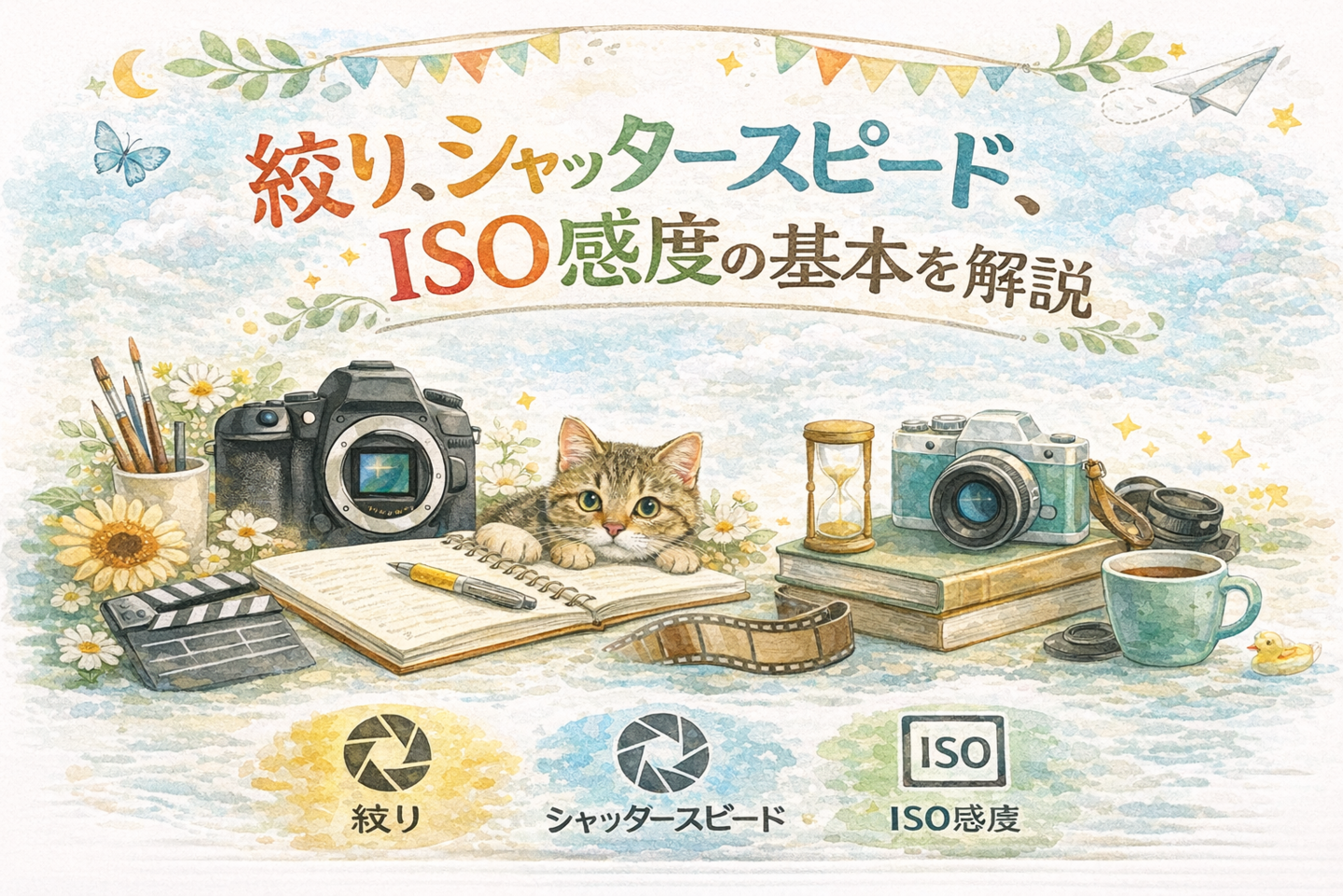 絞り、シャッタースピード、ISO感度の基本を簡単に解説