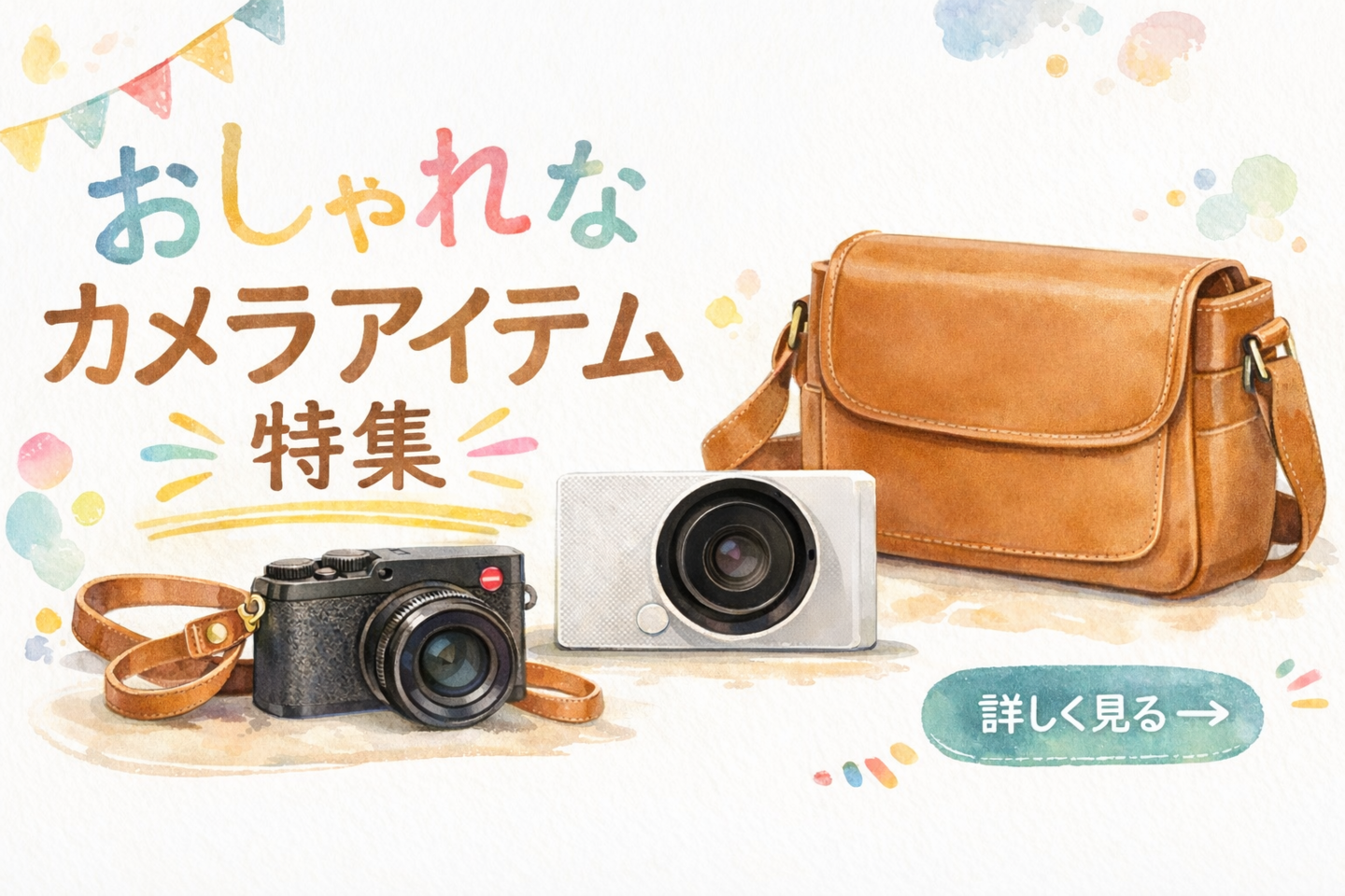 おしゃれなカメラアイテム特集｜カメラ・ストラップ・カメラバッグ